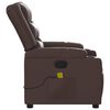 vidaXL Fauteuil de massage inclinable Marron Similicuir