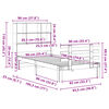 vidaXL Lit biblioth&egrave;que sans matelas blanc 90x190cm bois de pin massif