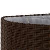 vidaXL Salon de jardin 4 pcs avec coussins marron r&eacute;sine tress&eacute;e