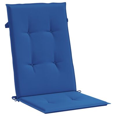 vidaXL Coussins de chaise de jardin à dossier haut lot de 6 bleu royal