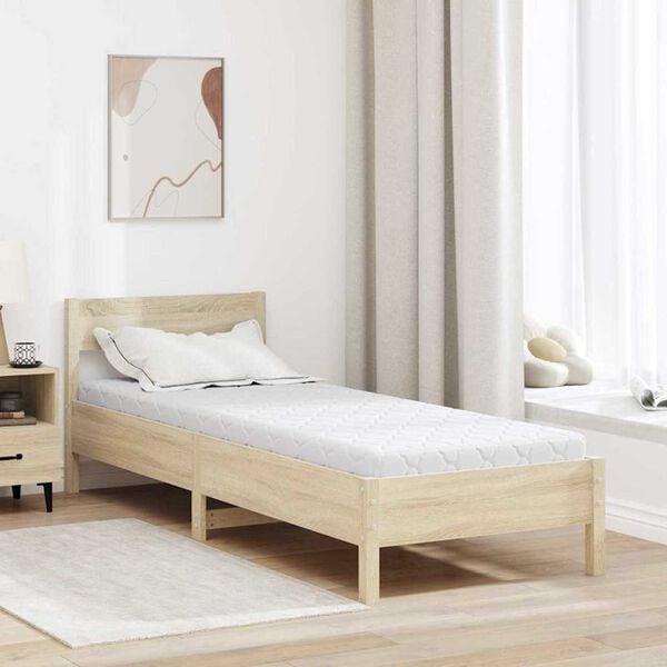 vidaXL Matelas avec Couche de Coco Blanc 200 x 80 cm Mousse PU