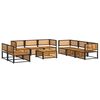 vidaXL Salon de jardin avec coussins 9 pcs bois massif d'acacia