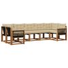 vidaXL Ensemble de canap&eacute;s d'ext&eacute;rieur 7 pcs Naturel et Beige