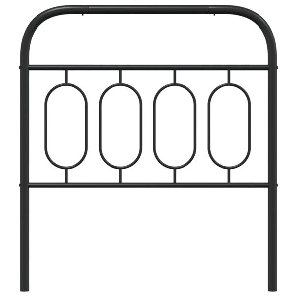 vidaXL T&ecirc;te de lit de remplacement m&eacute;tal noir 90 cm