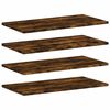 vidaXL &Eacute;tag&egrave;res murales 4 pcs ch&ecirc;ne fum&eacute; 60x30x1,5cm bois d'ing&eacute;nierie