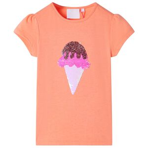 T-shirt enfants orange n&eacute;on 116
