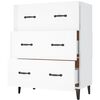 vidaXL Buffet Blanc brillant 69,5x34x90 cm Bois d'ing&eacute;nierie