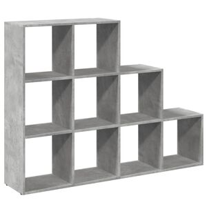 vidaXL &Eacute;tag&egrave;re s&eacute;paratrice de pi&egrave;ce &agrave; 3 niveaux gris b&eacute;ton