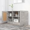 vidaXL Buffet Gris béton 120x30,5x70 cm Bois d'ingénierie