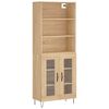 vidaXL Buffet haut Ch&ecirc;ne sonoma 69,5x34x180 cm Bois d'ing&eacute;nierie