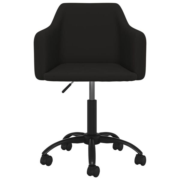 vidaXL Chaises &agrave; manger pivotantes lot de 4 Noir Velours
