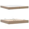 vidaXL Cadre de lit avec matelas avec matelas 2 pcs Tan PVC