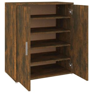 vidaXL Meuble &agrave; chaussures Ch&ecirc;ne fum&eacute; 60x35x70 cm Bois d'ing&eacute;nierie