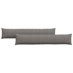 vidaXL Coussins de canap&eacute; 2 pcs Gris clair 200 x 40 cm