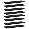 vidaXL Panneaux de biblioth&egrave;que 8 pcs Noir 60x20x1,5 cm Agglom&eacute;r&eacute;