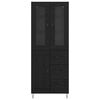 vidaXL Haut Armoire Ch&ecirc;ne noir 69,5 x 34 x 90 cm Bois d'ing&eacute;nierie