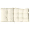 vidaXL Coussins de chaise à dossier bas lot de 6 crème tissu oxford