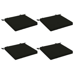 vidaXL Coussins de si&egrave;ge 4 pi&egrave;ces SOEST 4 pc 100 % polyester Noir