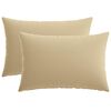 vidaXL Housse de coussin 2 pcs HEERLEN Beige 50 x 75 cm Polyester