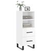 vidaXL Buffet Blanc brillant 34,5x34x90 cm Bois d'ing&eacute;nierie