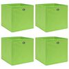 vidaXL Bo&icirc;tes de rangement 4 pcs Vert 32x32x32 cm Tissu