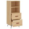 vidaXL Buffet Ch&ecirc;ne sonoma 34,5x34x90 cm Bois d'ing&eacute;nierie