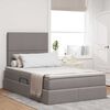 vidaXL Lit avec rangement et LED avec LED Taupe 120 x 190 cm Polyester