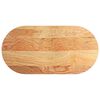 vidaXL Dessus de table 100x50x2 cm bois de chêne massif ovale