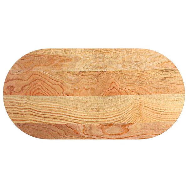 vidaXL Dessus de table 100x50x2 cm bois de chêne massif ovale