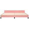 vidaXL Cadre de lit sans matelas rose 200x200 cm velours