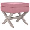 vidaXL Tabouret de rangement Rose 45x45x49 cm Velours