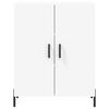 vidaXL Buffet haut Blanc 69,5x34x180 cm Bois d'ing&eacute;nierie