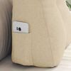 vidaXL Coussin de Dos Crème 45 x 24 x 50 cm tissu