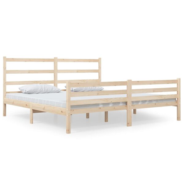 vidaXL Cadre de lit sans matelas bois de pin massif 140x190 cm