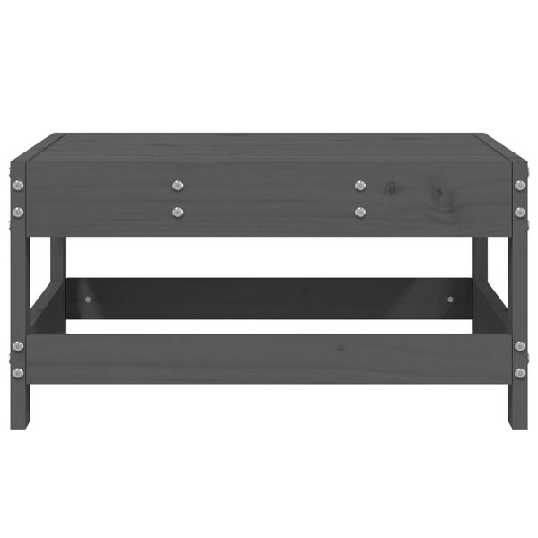 vidaXL Repose-pied de jardin gris bois de pin massif