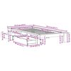 vidaXL Cadre de lit sans matelas cire marron 100x200cm bois pin massif
