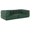 vidaXL Canap&eacute; modulaire 2 places vert 140x70x36 tissu
