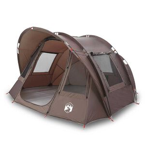 vidaXL Tente de pêche 2 personnes marron imperméable