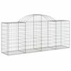 vidaXL Paniers à gabions arqués 3 pcs 200x50x80/100 cm Fer galvanisé