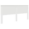 vidaXL T&ecirc;te de lit Blanc Brillant 200 cm Bois d'ing&eacute;nierie