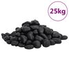 vidaXL Galets polis 25 kg noir 2-5 cm