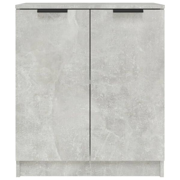 vidaXL Buffets 2 pcs Gris béton 60x30x70 cm Bois d'ingénierie