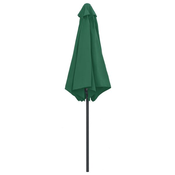 vidaXL Parasol de jardin et mât en aluminium 270x246 cm Vert