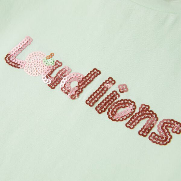 T-shirt enfant &agrave; manches courtes vert tendre 128