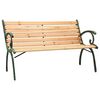 vidaXL Banc de jardin 123 cm fonte et bois de sapin massif
