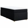 vidaXL Sommier &agrave; lattes de lit avec matelas Noir 90x200 cm Tissu