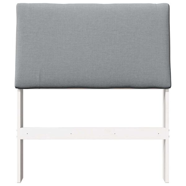 vidaXL Tête de lit capitonnée Gris clair 75 cm Pin massif