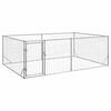 vidaXL Niche d'ext&eacute;rieur pour chien avec porte, 3 x 2 x 1 m, acier galvanis&eacute;