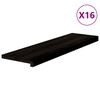 vidaXL Marches d'escalier 16 pcs brun-noir 90x25x2 cm ch&ecirc;ne massif