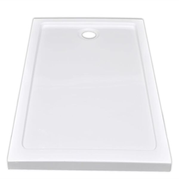 vidaXL Receveur de douche rectangulaire ABS Blanc 70 x 120 cm